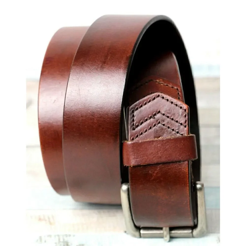 SADDLE BROWN GENUINE LEATHER 1 1/2